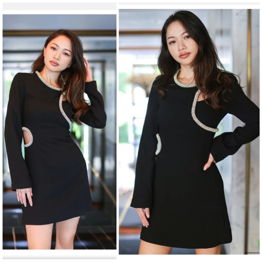 Jonathan Simkhai Black Dress with Silver Detailing